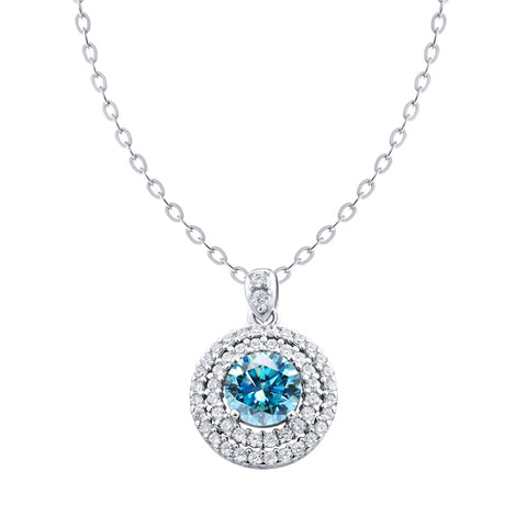 1ct 6.5mm VVS D Color Moissanite Diamond Necklace