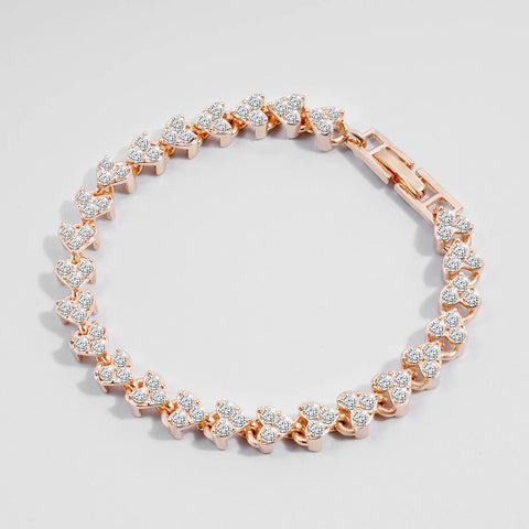 Luxury Roman Crystal Geometric Chain Bracelets