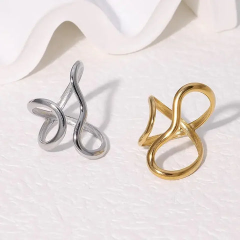 Stainless Steel Gold Color Rings
