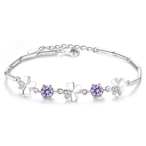 Butterflykiss Four Leaf Clover  Moissanite Bracelet