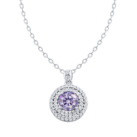 1ct 6.5mm VVS D Color Moissanite Diamond Necklace