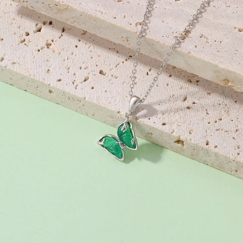 Butterfly Design Silver S925 Agate