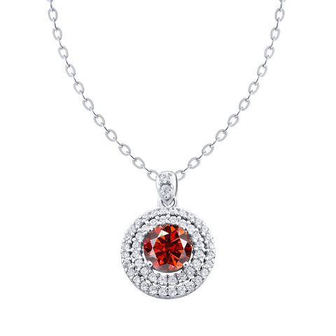 1ct 6.5mm VVS D Color Moissanite Diamond Necklace