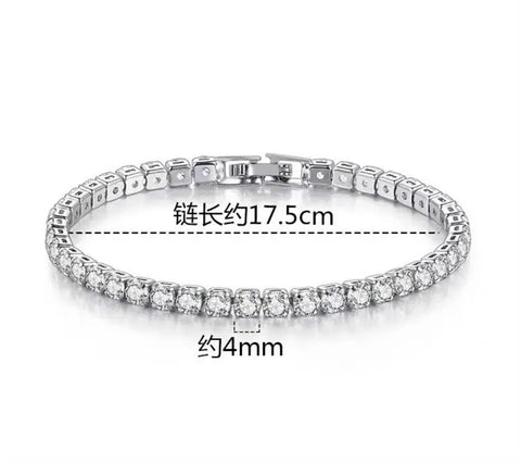 Real 3MM D VVS Moissanite Tennis Bracelet