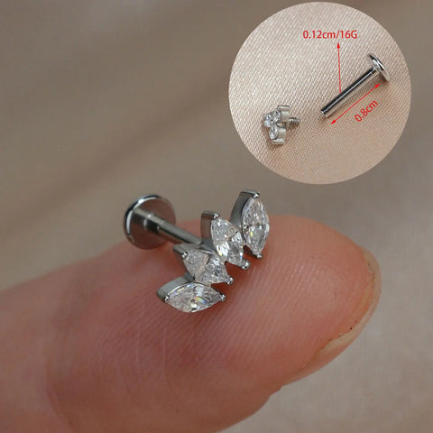 1PC Titanium Stainless Steel Earrings
