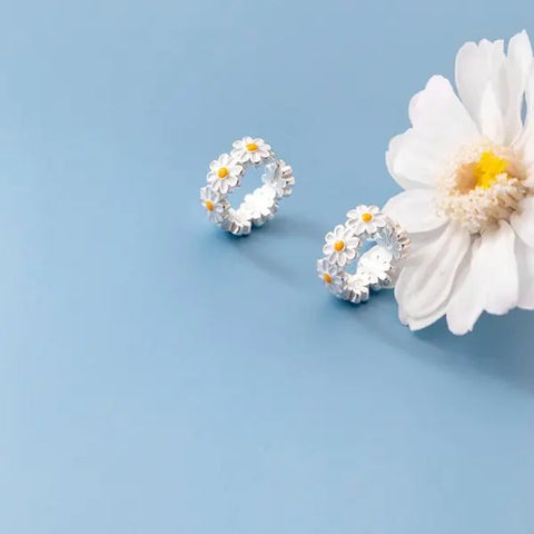 Flower Butterfly Stud: Bling Crystal Studs.