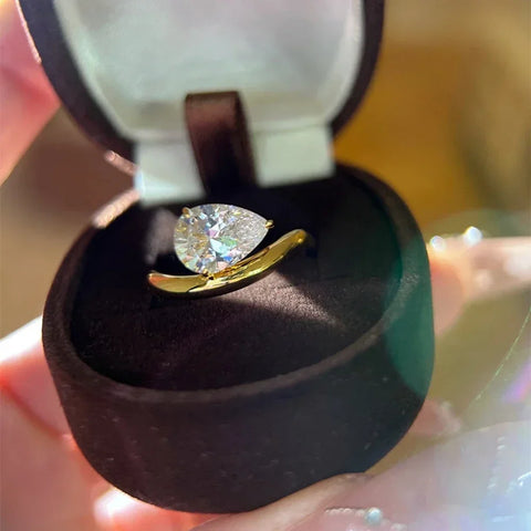 Pear Cut 925 Sterling Silver 7*11MM 2ct