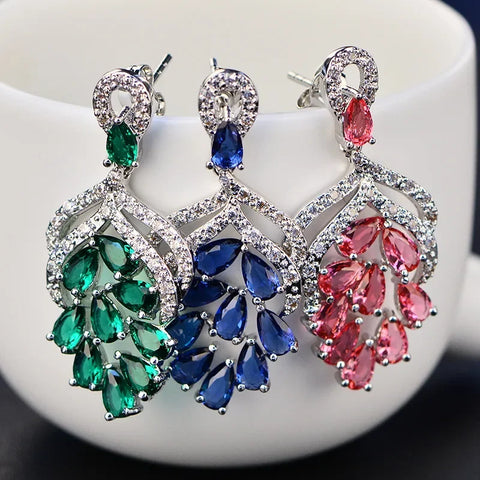 Vintage Drop Earrings For Women 925 Sterling Elegant  Earrings