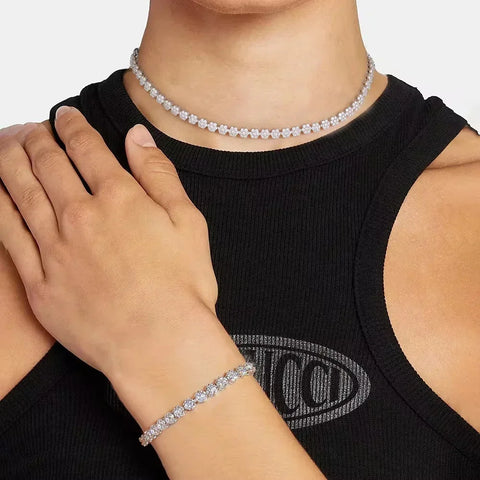 Full Moissanite Diamond Tennis Bracelet