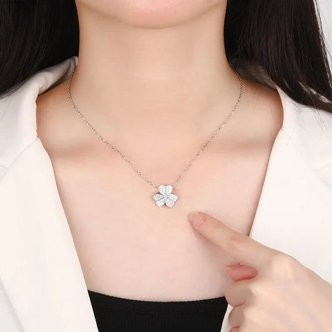 Clover Moissanite Necklace