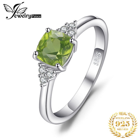 JewelryPalace 1.1ct Genuine Natural Peridot 925 Sterling Silver