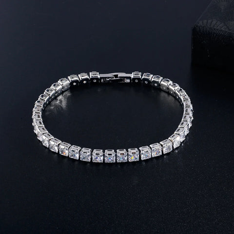 Geometric AAA Cubic Zirconia Tennis Bracelet