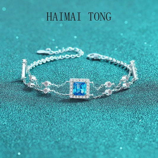 HAIMAITONG Hand-inlaid Moissanite bracelet