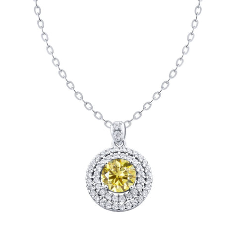 1ct 6.5mm VVS D Color Moissanite Diamond Necklace