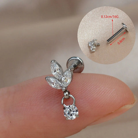 1PC Titanium Stainless Steel Earrings