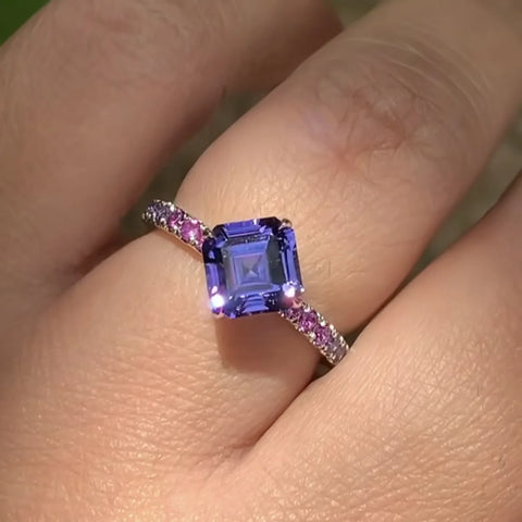 Attractive Silver Color Square Round Rings