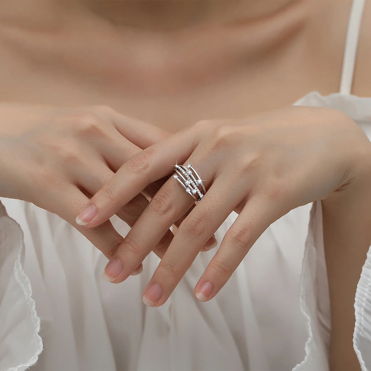 Szjinao Brand Trendy  Moissanite Ring - BOLEVARD RING