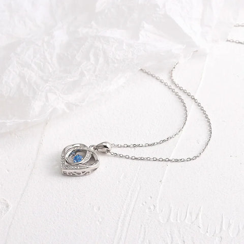 S Pure Silver Dynamic Necklace For Women Versatile Niche Design Light Luxury And Pulsating Heart Pendant Valentine s Day Gift