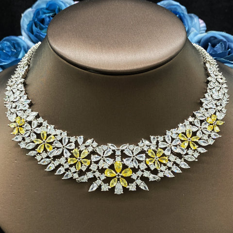 JRH Luxury Women's Jewelry set Zirconia Necklace Bracelet Ring Earrings Suitable For Weddings Anniversaries and Parties Gift set