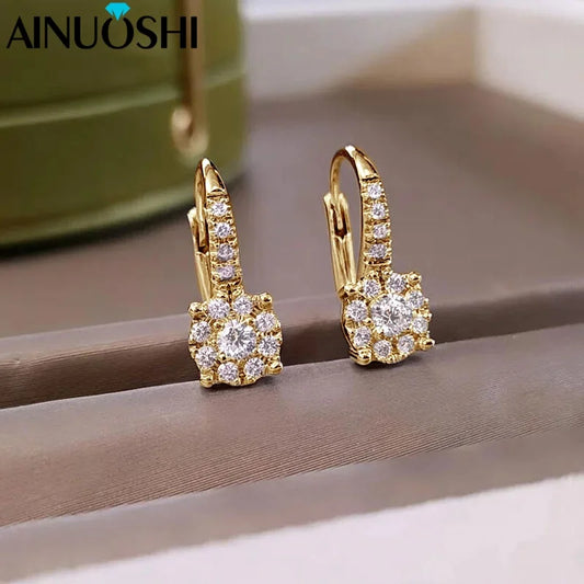 AINUOSHI Women's Earrings luxury 925 Sterling Silver