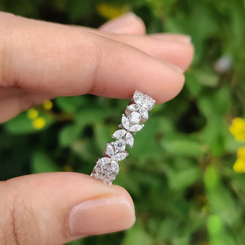 Stackable Full Moissanite Eternity Rings