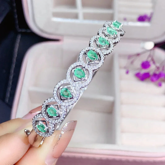 New Natural Emerald Bracelet