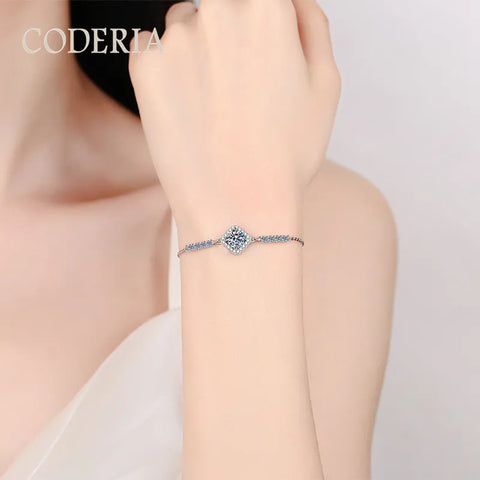 Silver S925 Bracelet Classic Bright 1 CT Moissanite