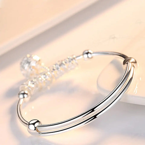 Hollow Bells Ball Bangles Adjustable Bracelets