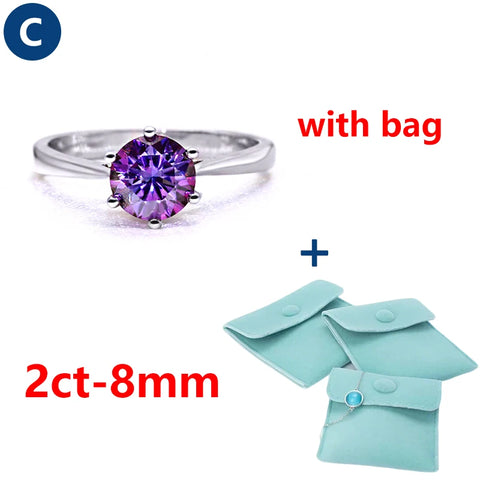 Purple New Elegant Moissanite Diamond Rings