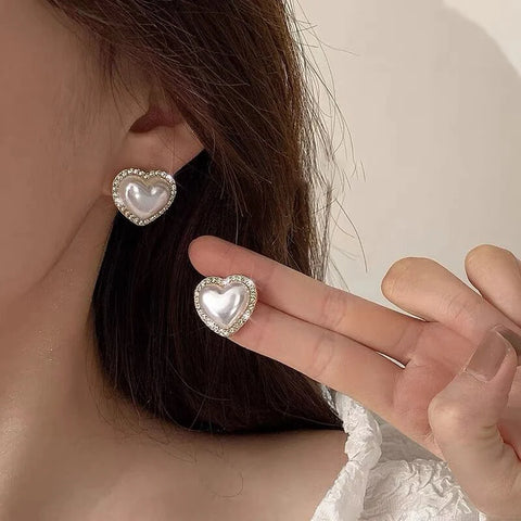 Metal Love Earrings Goth Retro Aesthetic
