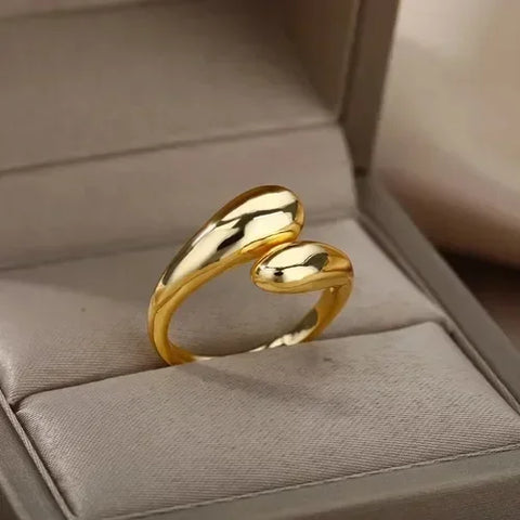 Stainless Steel Gold Color Rings