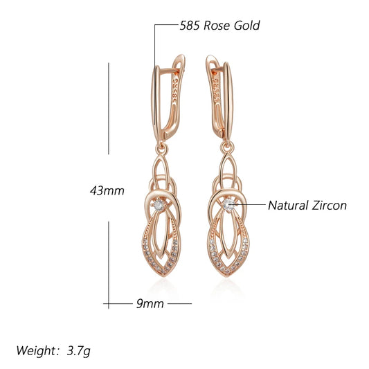 Kinel Fashion Glossy Hollow Geometry Drop Earring
