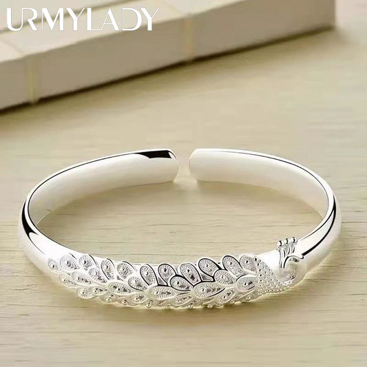 elegant Peacock opening screen bracelet