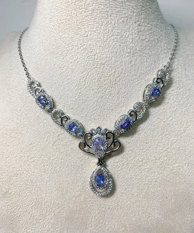 ZECAA Tanzanite Jewelry Necklace Pendant