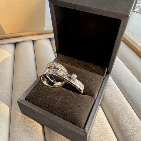 Bellux Unique Design 925 Silver Synthetic Zircon