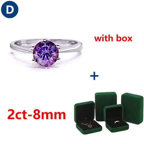 Purple New Elegant Moissanite Diamond Rings