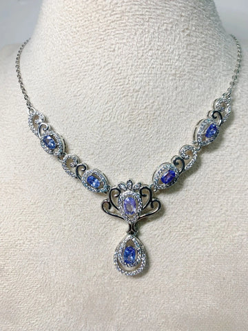 ZECAA Tanzanite Jewelry Necklace Pendant