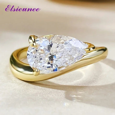 Pear Cut 925 Sterling Silver 7*11MM 2ct