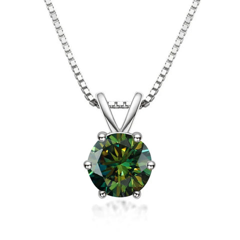 Bague Ringen 100% 925 Sterling Silver 1ct Moissanite Necklace