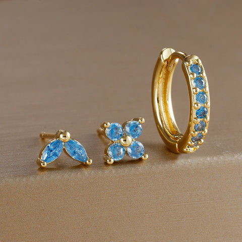 3PCS Stainless Steel Earrings