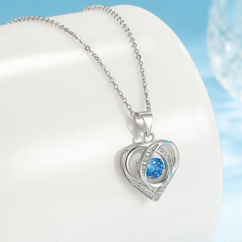 Real 925 Sterling Silver High Quality Jewelry Crystal Zircon Heart Pendant Necklace For Women Fashion FQL23257WH
