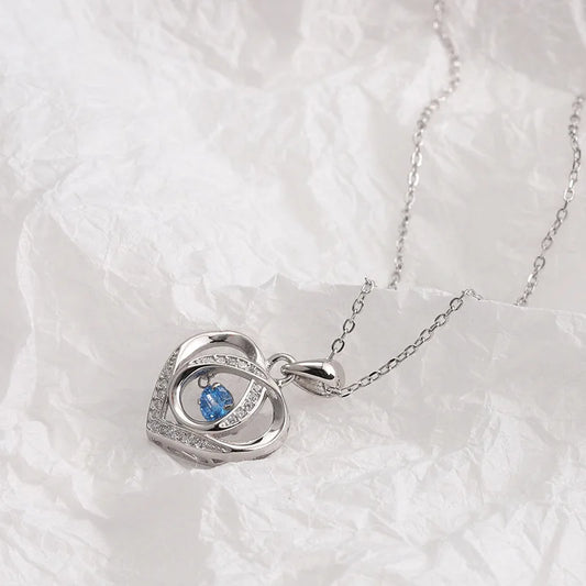S Pure Silver Dynamic Necklace For Women Versatile Niche Design Light Luxury And Pulsating Heart Pendant Valentine s Day Gift