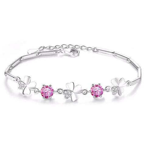 Butterflykiss Four Leaf Clover  Moissanite Bracelet