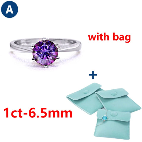 Purple New Elegant Moissanite Diamond Rings