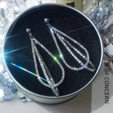 Zircon Wheat Tassel Pendant Gold Color U-shaped