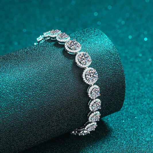 NeeTim D Color Moissanite Tennis Bracelet