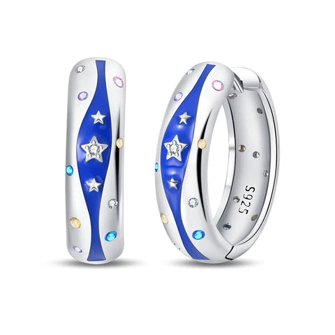 Women's 925 Sterling Silver Snowflake  Earrings
