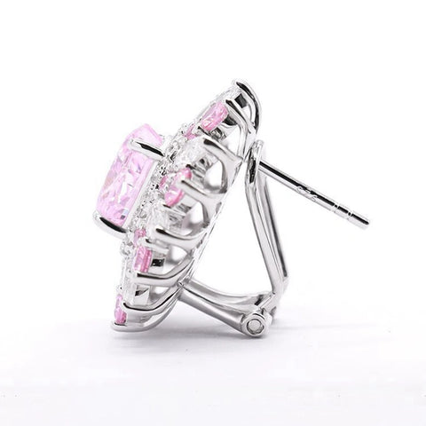 Wong Rain 100% 925 Sterling Silver Sparkling Lab Sapphire High Carbon Diamond Gems Pendant/Necklace/Earrings/Rings Jewelry Sets