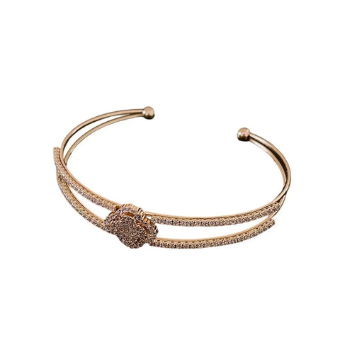 Double Layer Open Hand Bracelet