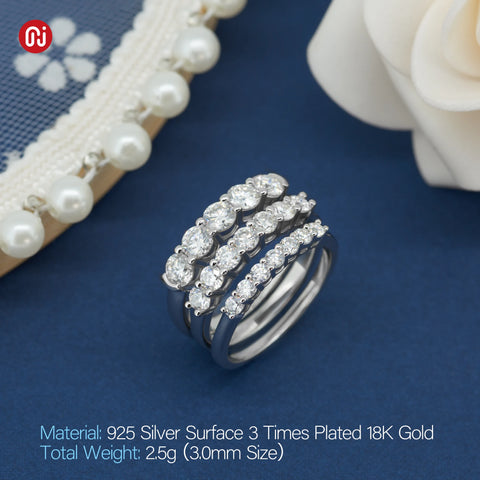 GIGAJEWE Moissanite 925 Silver Ring